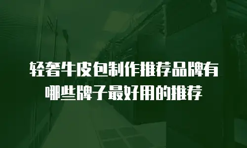 轻奢牛皮包制作推荐品牌有哪些牌子最好用的推荐