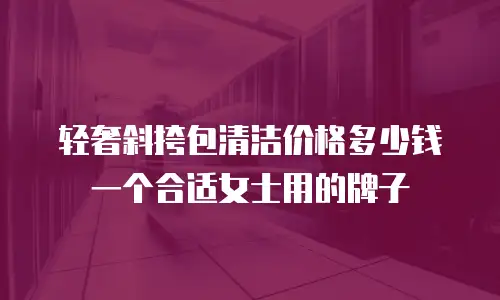轻奢斜挎包清洁价格多少钱一个合适女士用的牌子