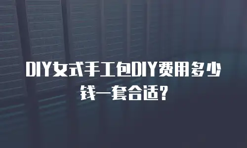 DIY女式手工包DIY费用多少钱一套合适？

