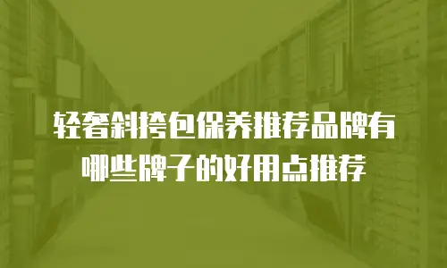 轻奢斜挎包保养推荐品牌有哪些牌子的好用点推荐