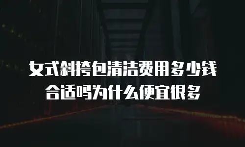 女式斜挎包清洁费用多少钱合适吗为什么便宜很多