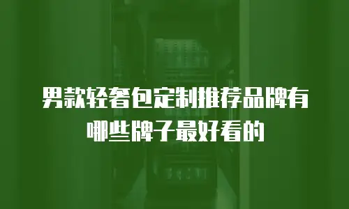 男款轻奢包定制推荐品牌有哪些牌子最好看的