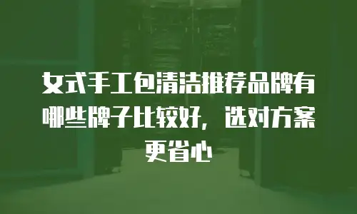女式手工包清洁推荐品牌有哪些牌子比较好，选对方案更省心