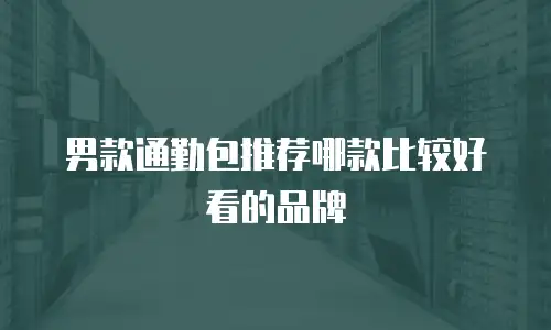 男款通勤包推荐哪款比较好看的品牌