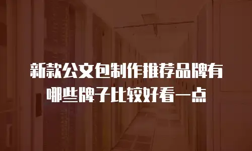 新款公文包制作推荐品牌有哪些牌子比较好看一点