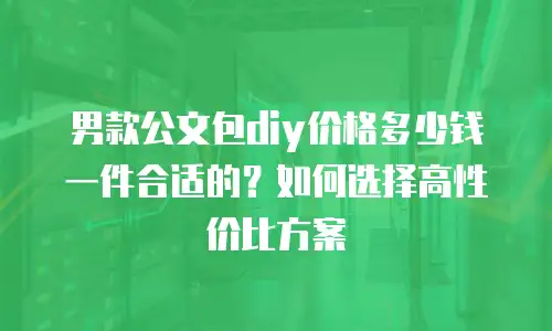 男款公文包diy价格多少钱一件合适的？如何选择高性价比方案