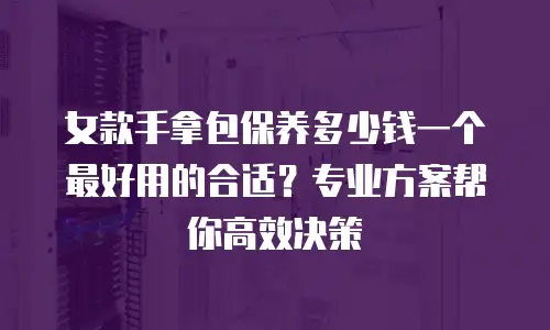 女款手拿包保养多少钱一个最好用的合适？专业方案帮你高效决策