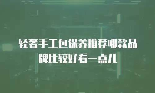 轻奢手工包保养推荐哪款品牌比较好看一点儿