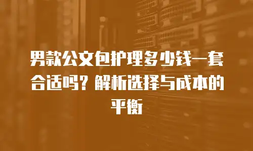 男款公文包护理多少钱一套合适吗？解析选择与成本的平衡