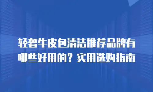 轻奢牛皮包清洁推荐品牌有哪些好用的？实用选购指南