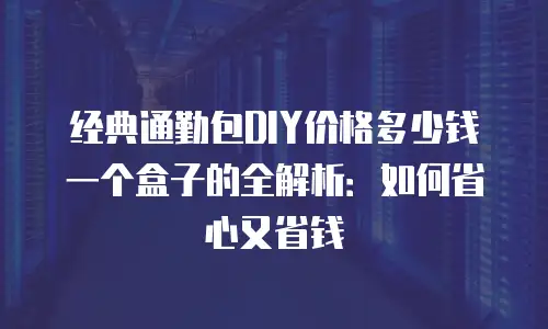 经典通勤包DIY价格多少钱一个盒子的全解析：如何省心又省钱