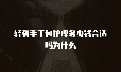 轻奢手工包护理多少钱合适吗为什么