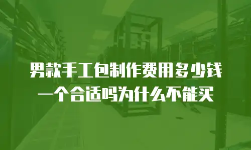 男款手工包制作费用多少钱一个合适吗为什么不能买