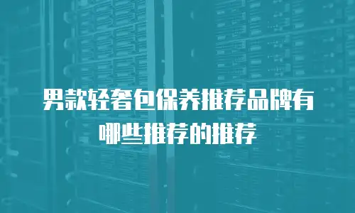 男款轻奢包保养推荐品牌有哪些推荐的推荐