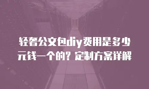 轻奢公文包diy费用是多少元钱一个的？定制方案详解