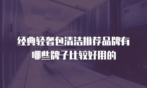 经典轻奢包清洁推荐品牌有哪些牌子比较好用的