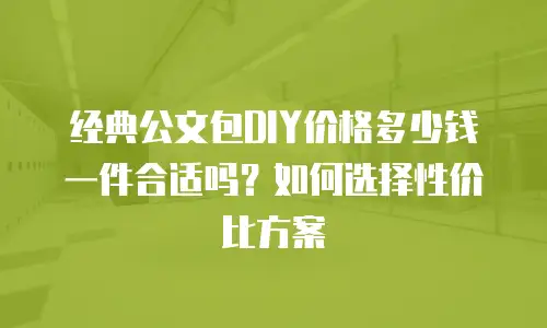 经典公文包DIY价格多少钱一件合适吗？如何选择性价比方案