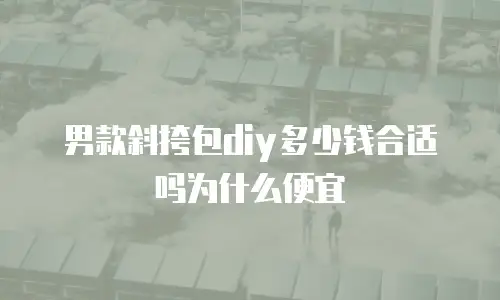 男款斜挎包diy多少钱合适吗为什么便宜