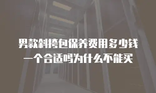 男款斜挎包保养费用多少钱一个合适吗为什么不能买
