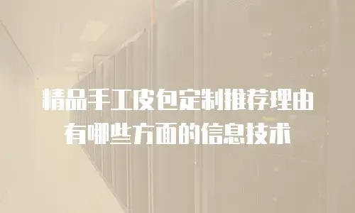 精品手工皮包定制推荐理由有哪些方面的信息技术