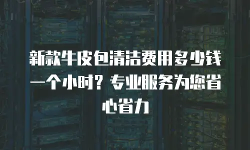 新款牛皮包清洁费用多少钱一个小时？专业服务为您省心省力