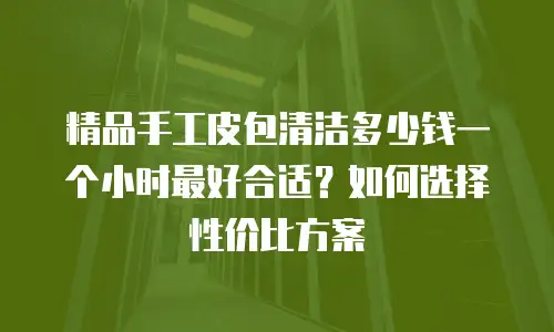 精品手工皮包清洁多少钱一个小时最好合适？如何选择性价比方案