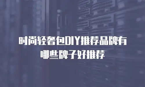 时尚轻奢包DIY推荐品牌有哪些牌子好推荐