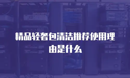 精品轻奢包清洁推荐使用理由是什么