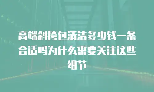 高端斜挎包清洁多少钱一条合适吗为什么需要关注这些细节