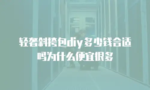 轻奢斜挎包diy多少钱合适吗为什么便宜很多