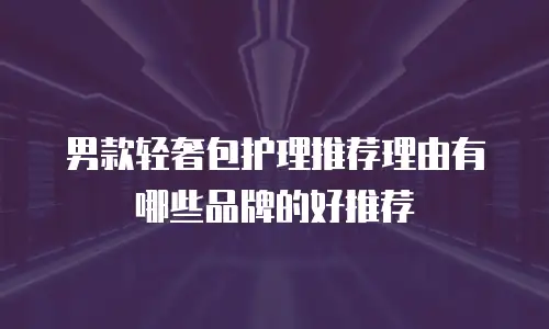 男款轻奢包护理推荐理由有哪些品牌的好推荐