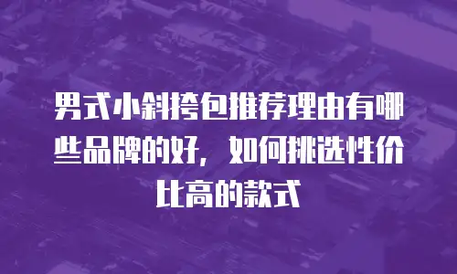 男式小斜挎包推荐理由有哪些品牌的好，如何挑选性价比高的款式