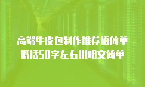 高端牛皮包制作推荐语简单概括50字左右说明文简单