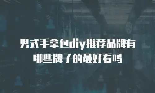 男式手拿包diy推荐品牌有哪些牌子的最好看吗