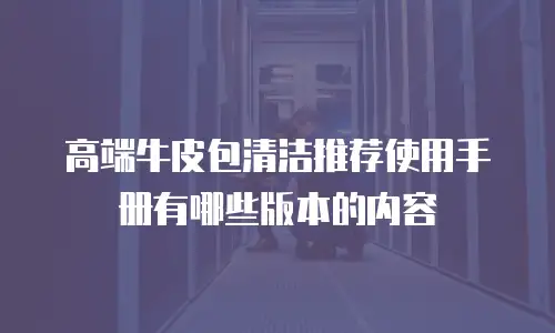 高端牛皮包清洁推荐使用手册有哪些版本的内容
