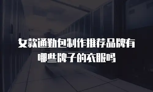 女款通勤包制作推荐品牌有哪些牌子的衣服吗