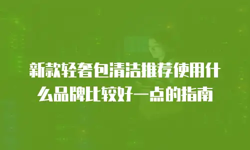 新款轻奢包清洁推荐使用什么品牌比较好一点的指南