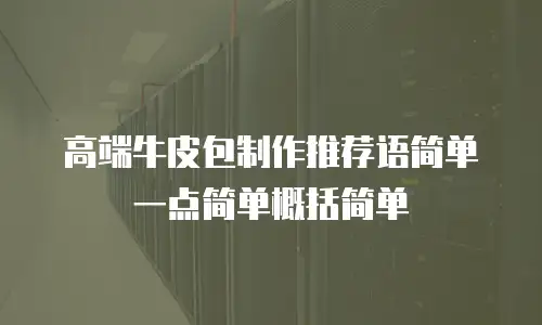 高端牛皮包制作推荐语简单一点简单概括简单