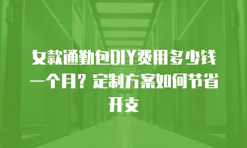 女款通勤包DIY费用多少钱一个月？定制方案如何节省开支
