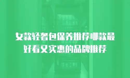 女款轻奢包保养推荐哪款最好看又实惠的品牌推荐