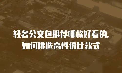 轻奢公文包推荐哪款好看的，如何挑选高性价比款式