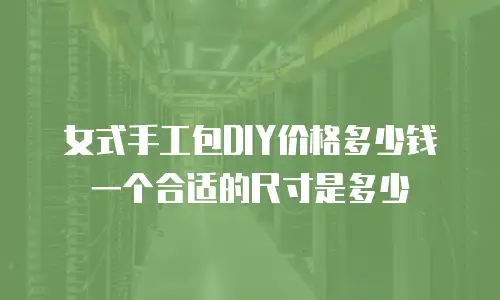 女式手工包DIY价格多少钱 一个合适的尺寸是多少