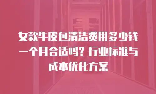女款牛皮包清洁费用多少钱一个月合适吗？行业标准与成本优化方案
