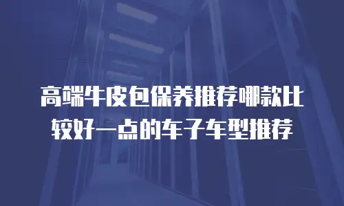 高端牛皮包保养推荐哪款比较好一点的车子车型推荐