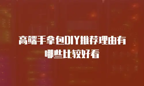 高端手拿包DIY推荐理由有哪些比较好看