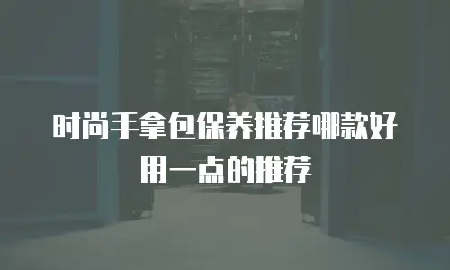 时尚手拿包保养推荐哪款好用一点的推荐