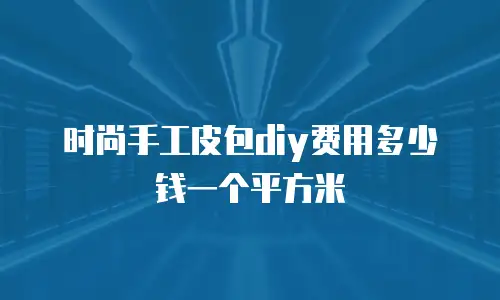 时尚手工皮包diy费用多少钱一个平方米