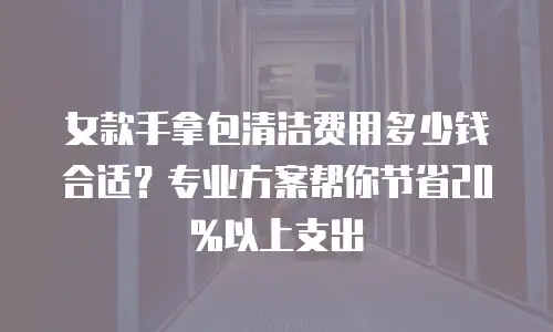 女款手拿包清洁费用多少钱合适？专业方案帮你节省20%以上支出