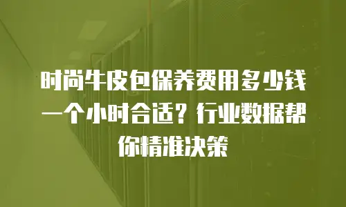 时尚牛皮包保养费用多少钱一个小时合适？行业数据帮你精准决策
