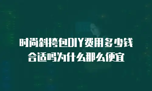 时尚斜挎包DIY费用多少钱合适吗为什么那么便宜